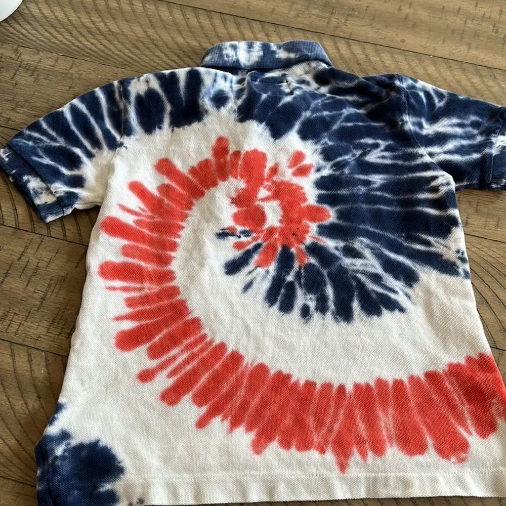 Team USA 🇺🇸 Tie Dye Classic Crew Polo Shirt by Ralph Lauren 2020 Limited Ed.